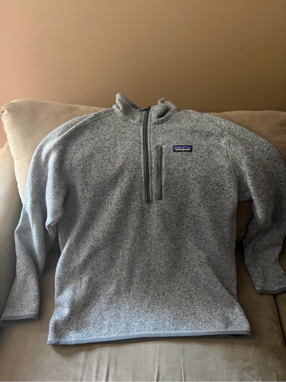 Patagonia Men’s Better Sweater Grey Fleece Half-Zip Sweater - Large